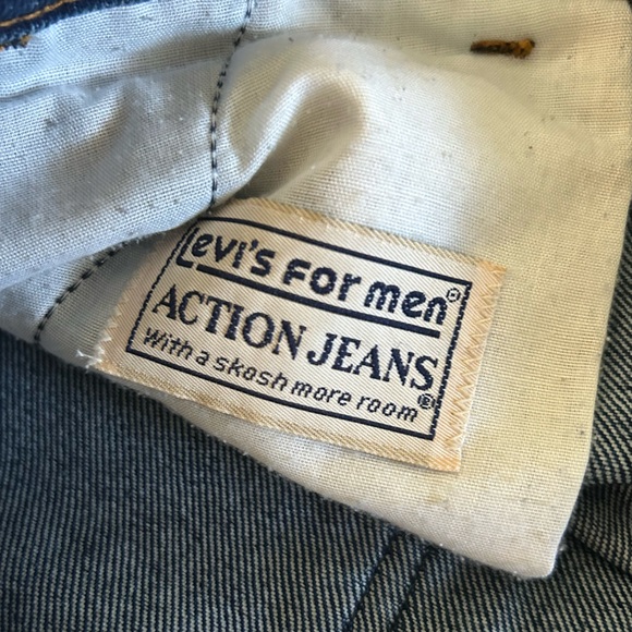 Vintage Orange Tab Levi’s Action Jeans, Sz 34 Waist Triple Stitch Pocket - Picture 9 of 16